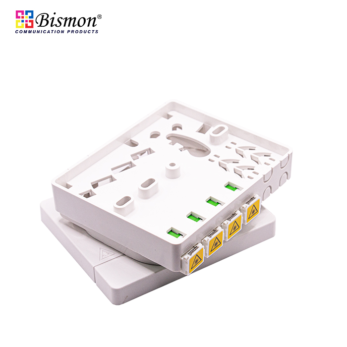 กล่องเก็บสาย fiber optic 4 Ports Optical Fiber Socket FTTx Box  (กล่องเปล่า)